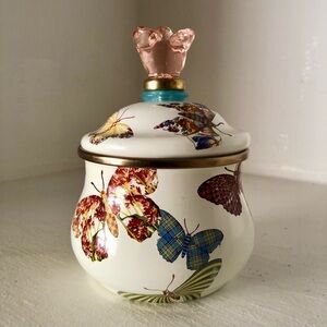 Butterfly Garden by MacKenzie-Childs Sugar Bowl With Lid